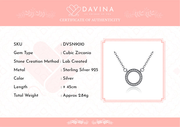 DAVINA Ladies Eliana Necklace Silver Color S925