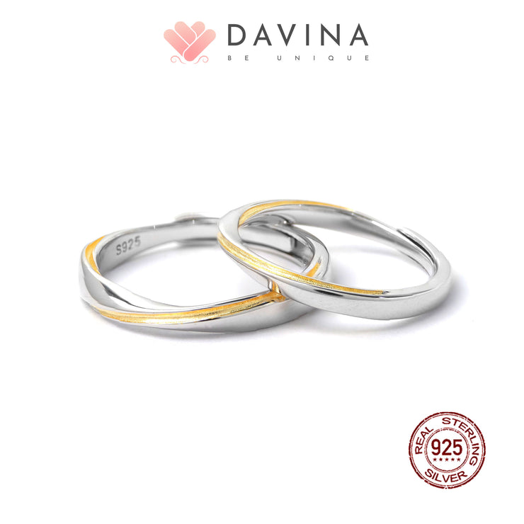 DAVINA Couple Kenth Barby Rings Sterling Silver 925