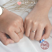 DAVINA Couple Aideen Aliyah Rings Rose Gold Color S925