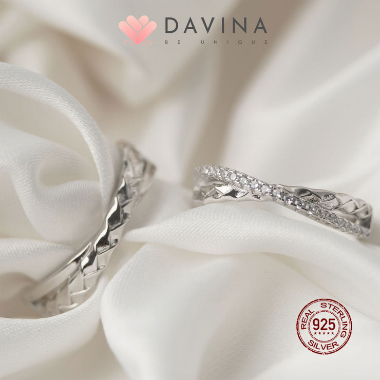 DAVINA Couple Frank Fierra Rings Silver Color S925