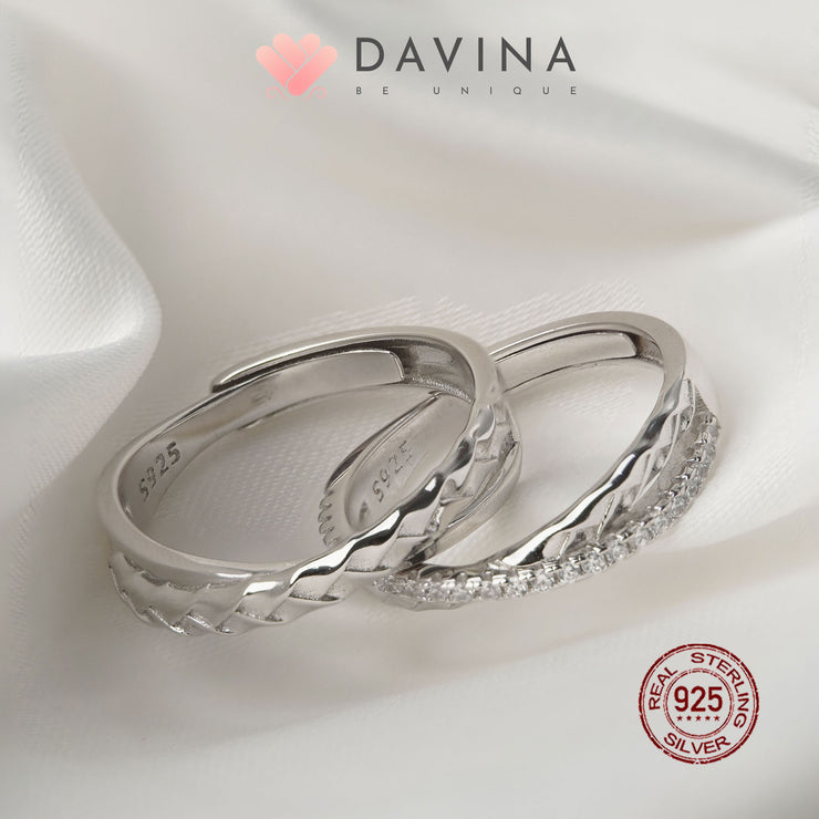 DAVINA Couple Frank Fierra Rings Silver Color S925