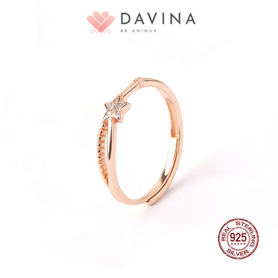 DAVINA Ladies Adhara Ring Rose Gold Color S925
