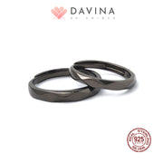 DAVINA Couple Daen Darina Rings Black Color S925