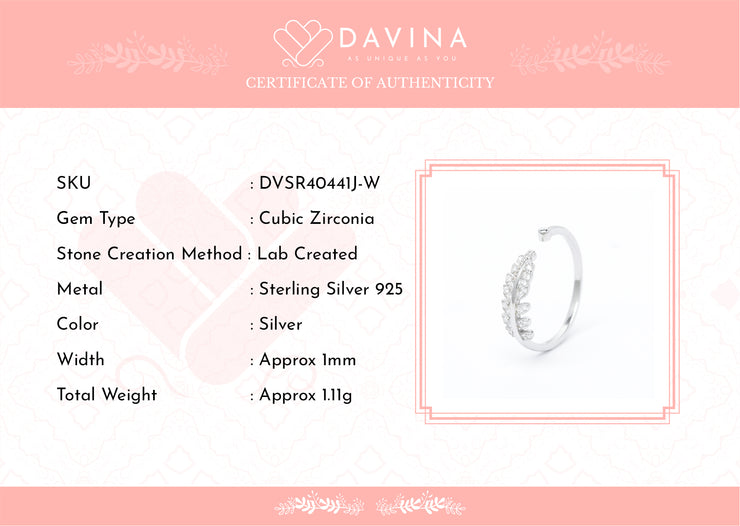 DAVINA Ladies Aurell Ring Sterling Silver 925