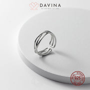 DAVINA Ladies Mocha Ring Sterling Silver 925