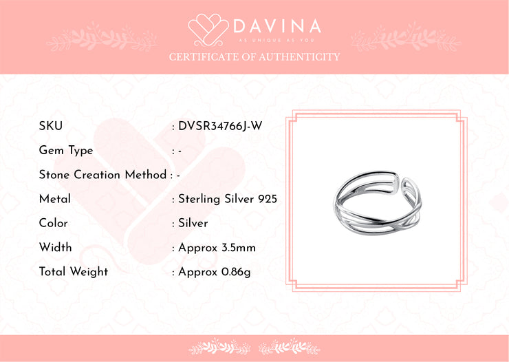 DAVINA Ladies Mocha Ring Sterling Silver 925