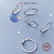 DAVINA Ladies Zodiac Ring Sterling Silver 925