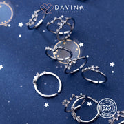 DAVINA Ladies Zodiac Ring Sterling Silver 925