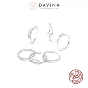 DAVINA Ladies Zodiac Ring Sterling Silver 925