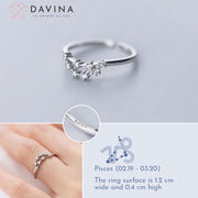 DAVINA Ladies Zodiac Ring Silver Color S925