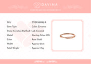 DAVINA Ladies Elna Ring Rose Gold Color S925