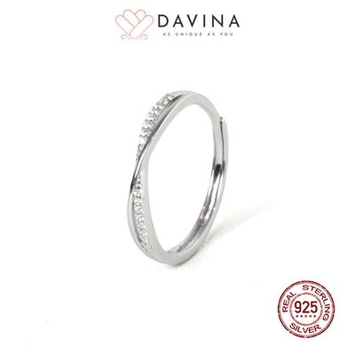 DAVINA Ladies Elna Ring Silver Color S925