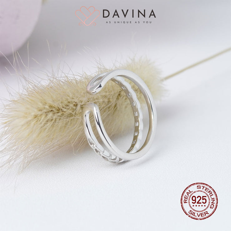 DAVINA Ladies Brielle Ring Sterling Silver 925