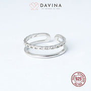 DAVINA Ladies Brielle Ring Sterling Silver 925