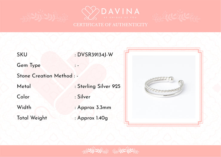 DAVINA Ladies Jessie Ring Sterling Silver 925