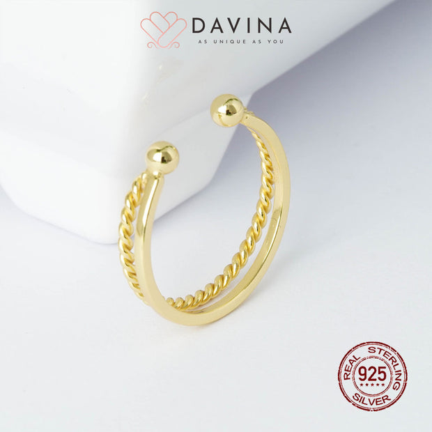 DAVINA Ladies Jessie Ring Gold Color S925