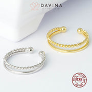 DAVINA Ladies Jessie Ring Gold Color Sterling Silver 925