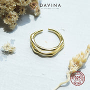 DAVINA Ladies Olive Ring Gold Color Sterling Silver 925