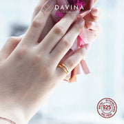 DAVINA Ladies Olive Ring Gold Color S925