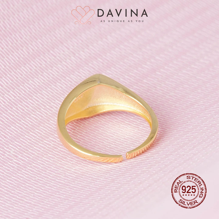 DAVINA Ladies Abira Ring Gold Color Sterling Silver 925