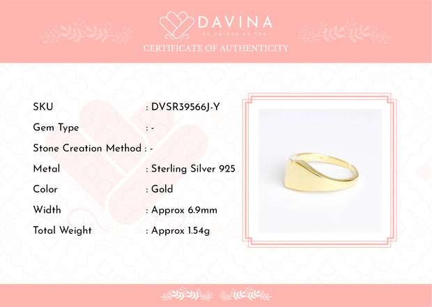 DAVINA Ladies Abira Ring Gold Color Sterling Silver 925