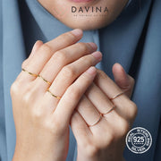 DAVINA Ladies Adele Ring Rose Gold Color S925