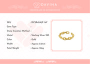 DAVINA Ladies Josie Ring Gold Color S925