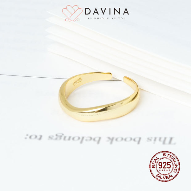 DAVINA Ladies Joanna Ring Gold Color Sterling Silver 925