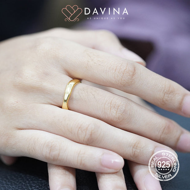 DAVINA Ladies Joanna Ring Gold Color Sterling Silver 925