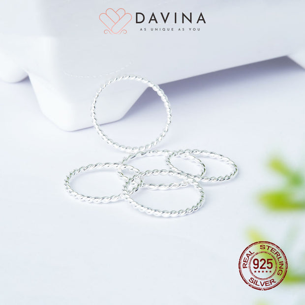 DAVINA Ladies Arsy Ring Silver Color S925