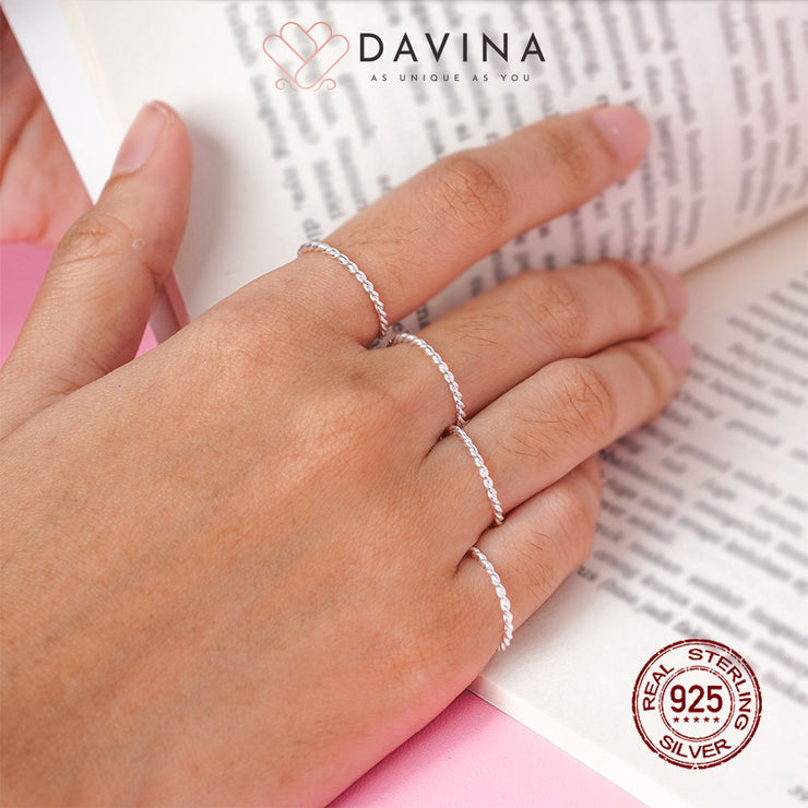 DAVINA Ladies Arsy Ring Silver Color S925