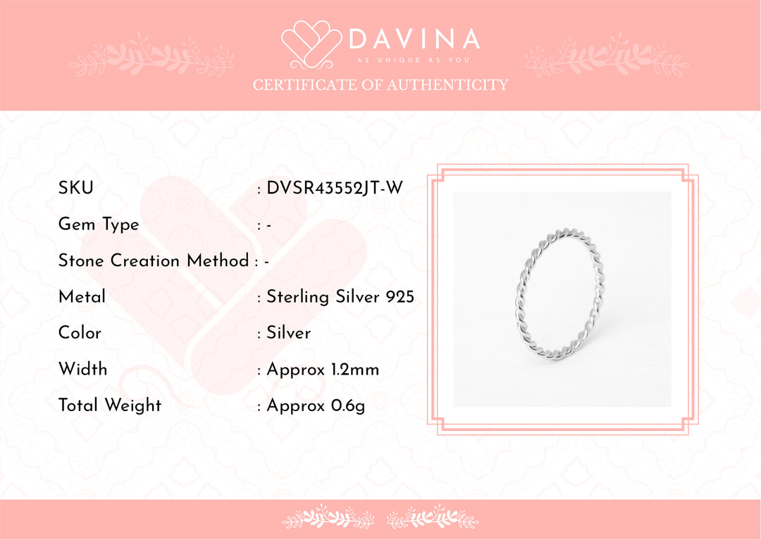 DAVINA Ladies Arsy Ring Sterling Silver 925