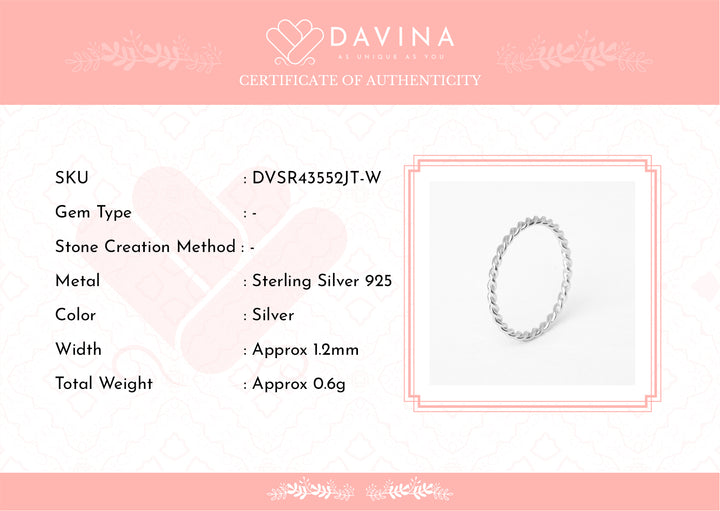 DAVINA Ladies Arsy Ring Sterling Silver 925
