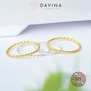 DAVINA Ladies Arsy Ring Gold Color S925