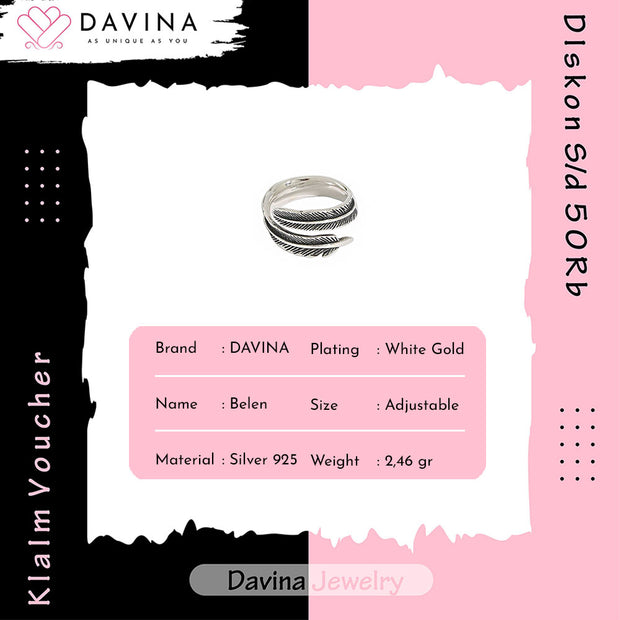 DAVINA Ladies Belen Ring Sterling Silver 925