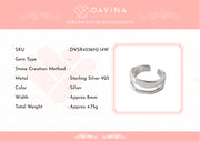 DAVINA Ladies Caroline Ring Sterling Silver 925