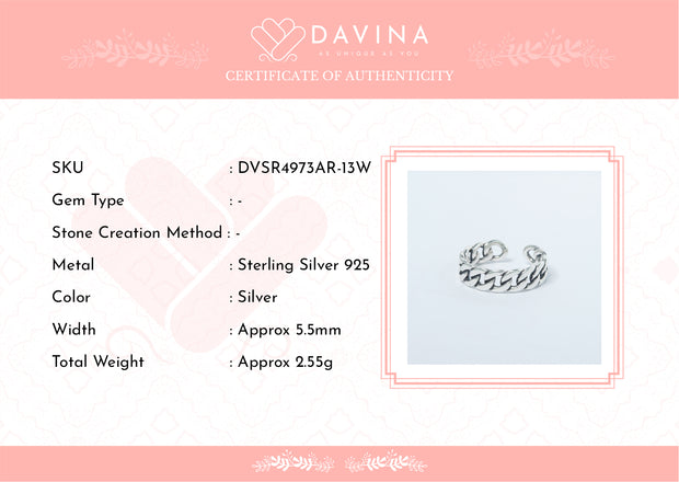 DAVINA Ladies Nicky Ring Sterling Silver 925