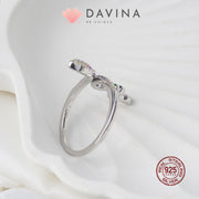 DAVINA Ladies Snackie Ring Silver Color S925