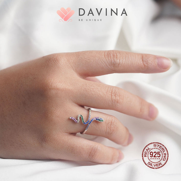 DAVINA Ladies Snackie Ring Sterling Silver 925