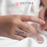 DAVINA Ladies Snackie Ring Silver Color S925