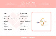 DAVINA Ladies Snackie Ring Gold Color S925