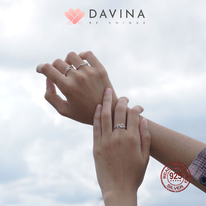 DAVINA Ladies Zodiac Ring Sterling Silver 925
