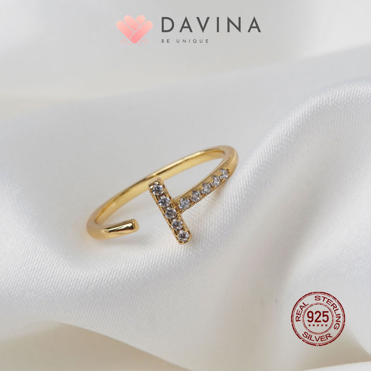 DAVINA Ladies Caith Ring Gold Color S925