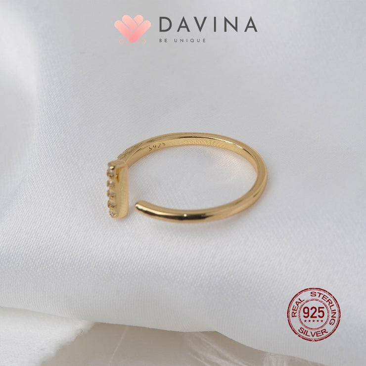 DAVINA Ladies Caith Ring Gold Color Sterling Silver 925