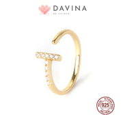 DAVINA Ladies Caith Ring Gold Color S925