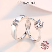 DAVINA Couple Gilang Felycia Rings Silver Color S925