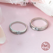 DAVINA Couple Mario Monica Rings Silver Color S925