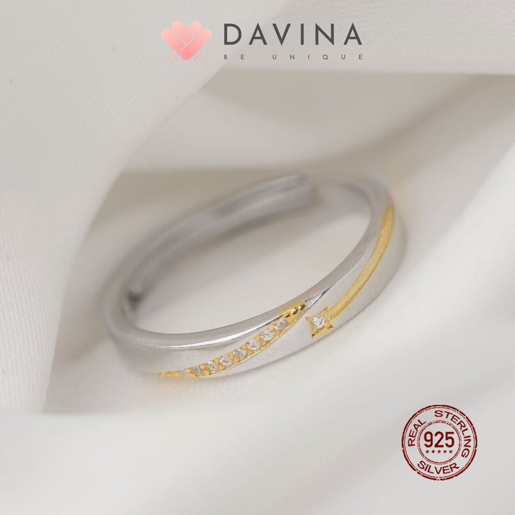 DAVINA Couple Samuel Sovia Rings Sterling Silver 925