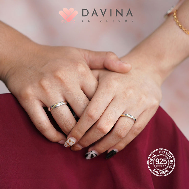 DAVINA Couple Samuel Sovia Rings Silver Color S925