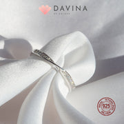 DAVINA Couple Alex Alexa Rings Silver Color S925
